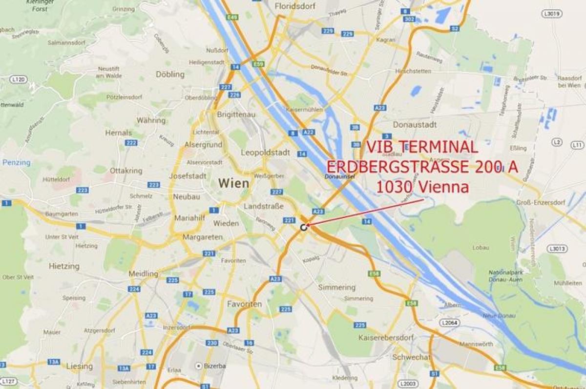 Карта на Виена erdberg