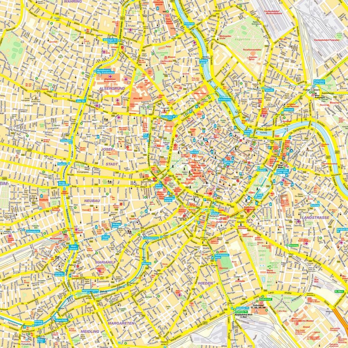Виена внатрешна мапа на градот