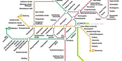 Виена аеродромот, железничката станица мапа