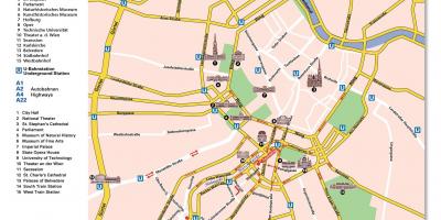 Карта на Виена обиколницата 