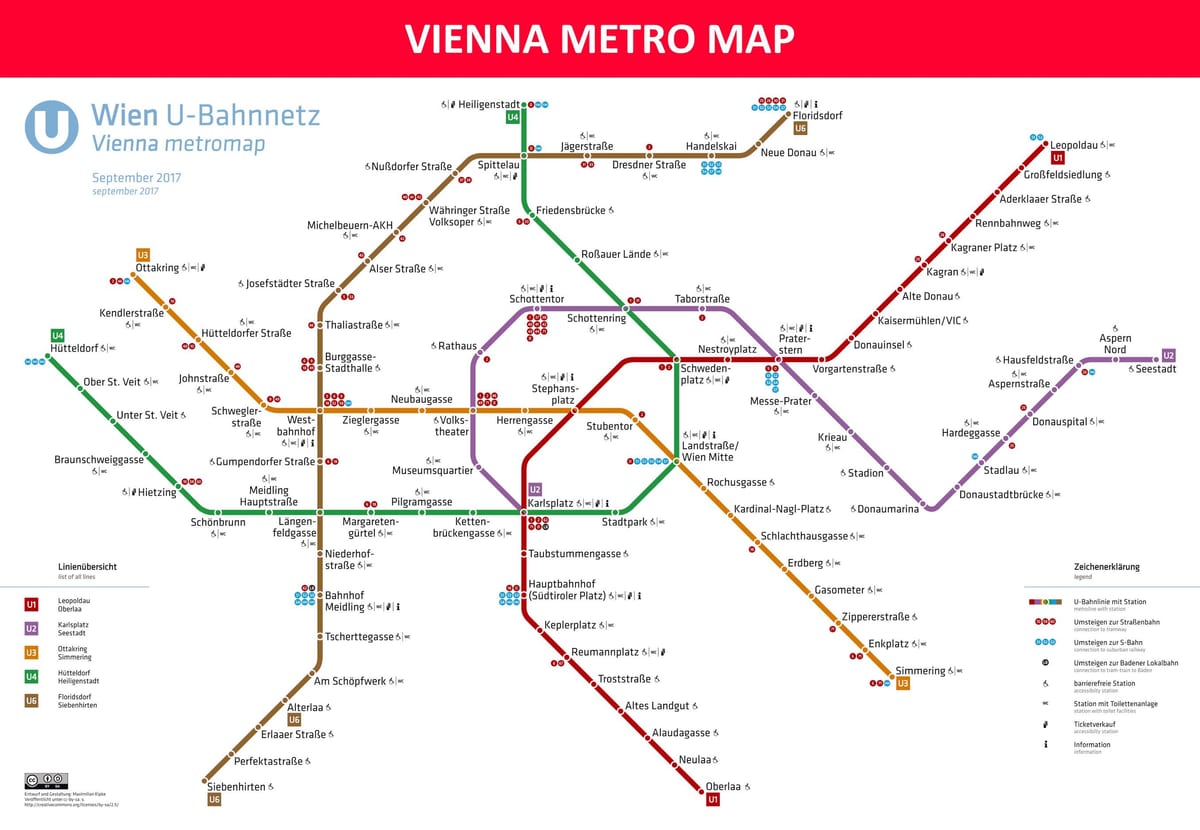 Карта на Виена метро стан