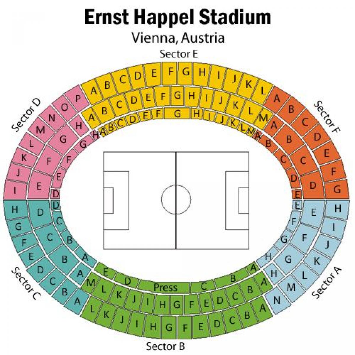 Карта на ernst happel стадионот