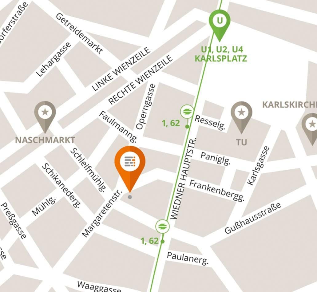 Карта на naschmarkt Виена