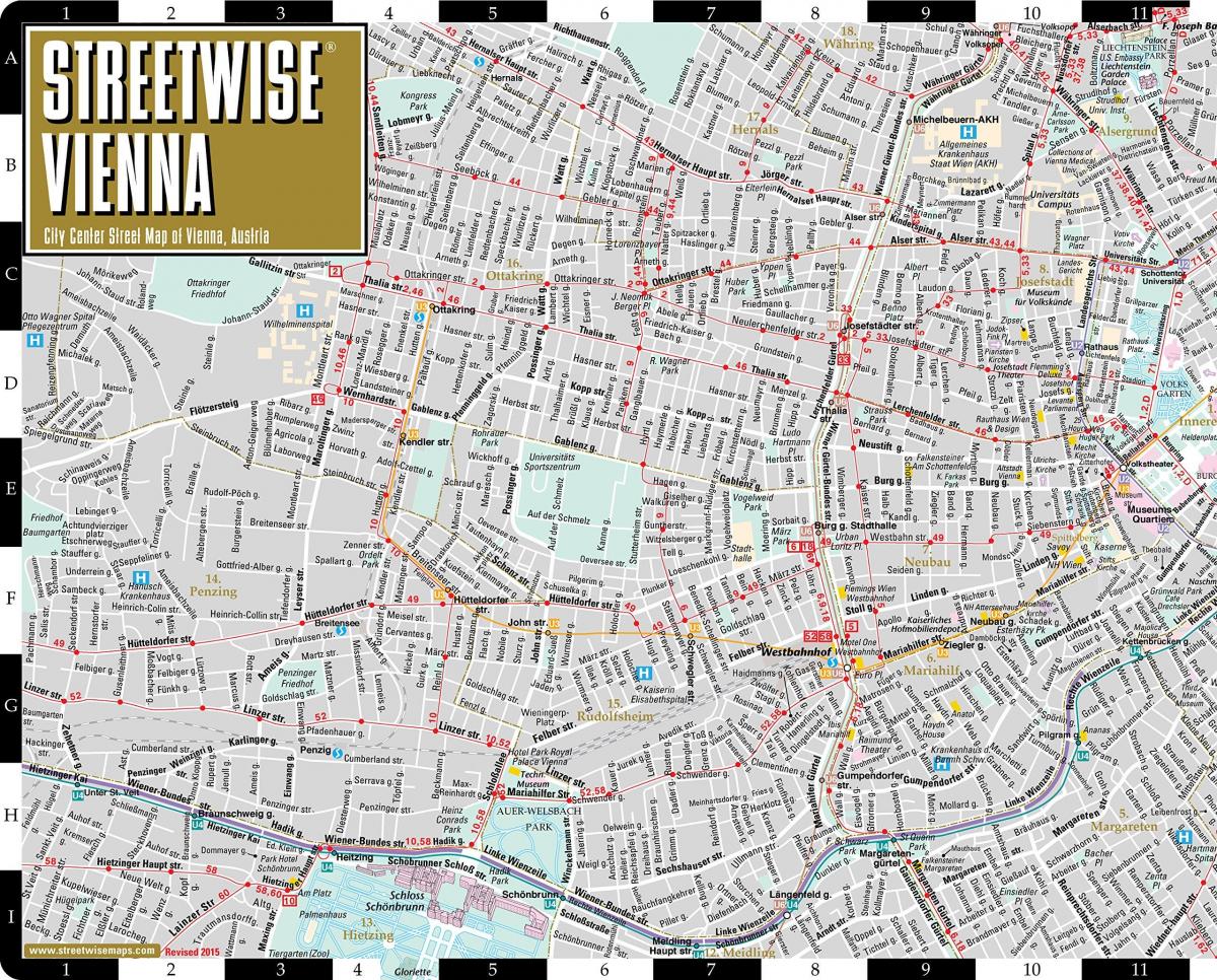 Карта на streetwise Виена