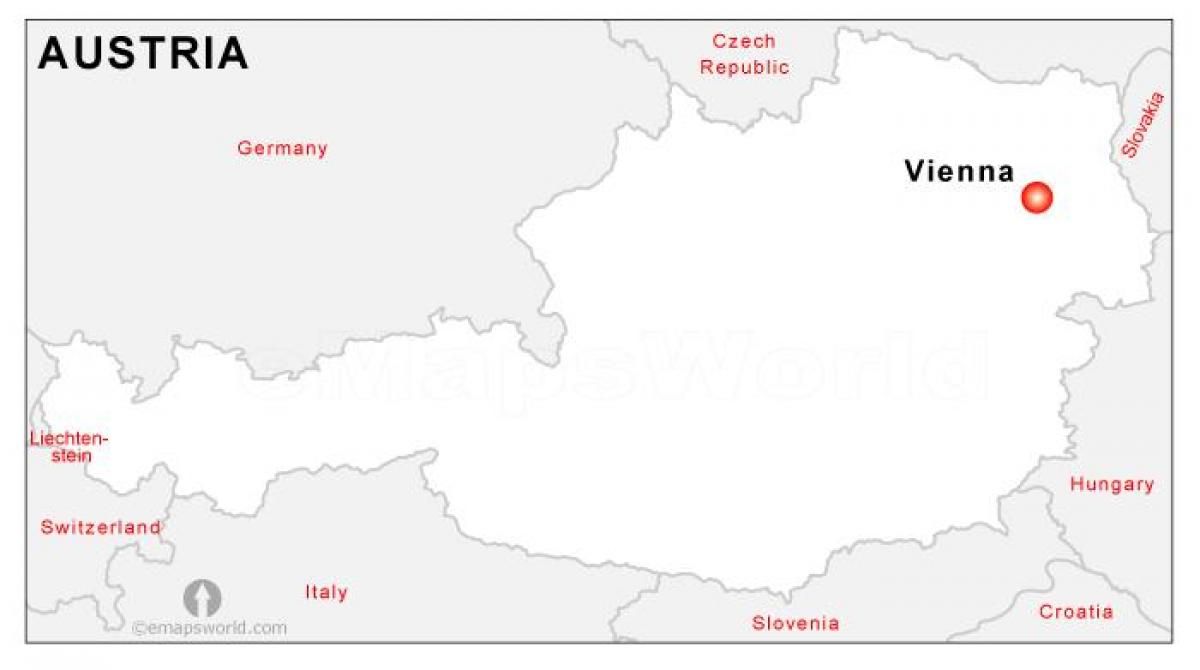 Карта на Австрија капитал
