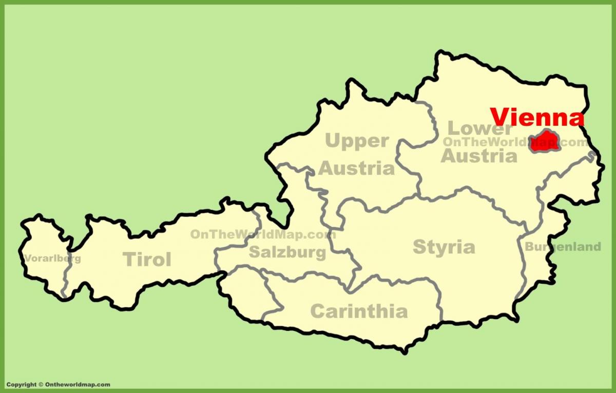 Wien Австрија мапа