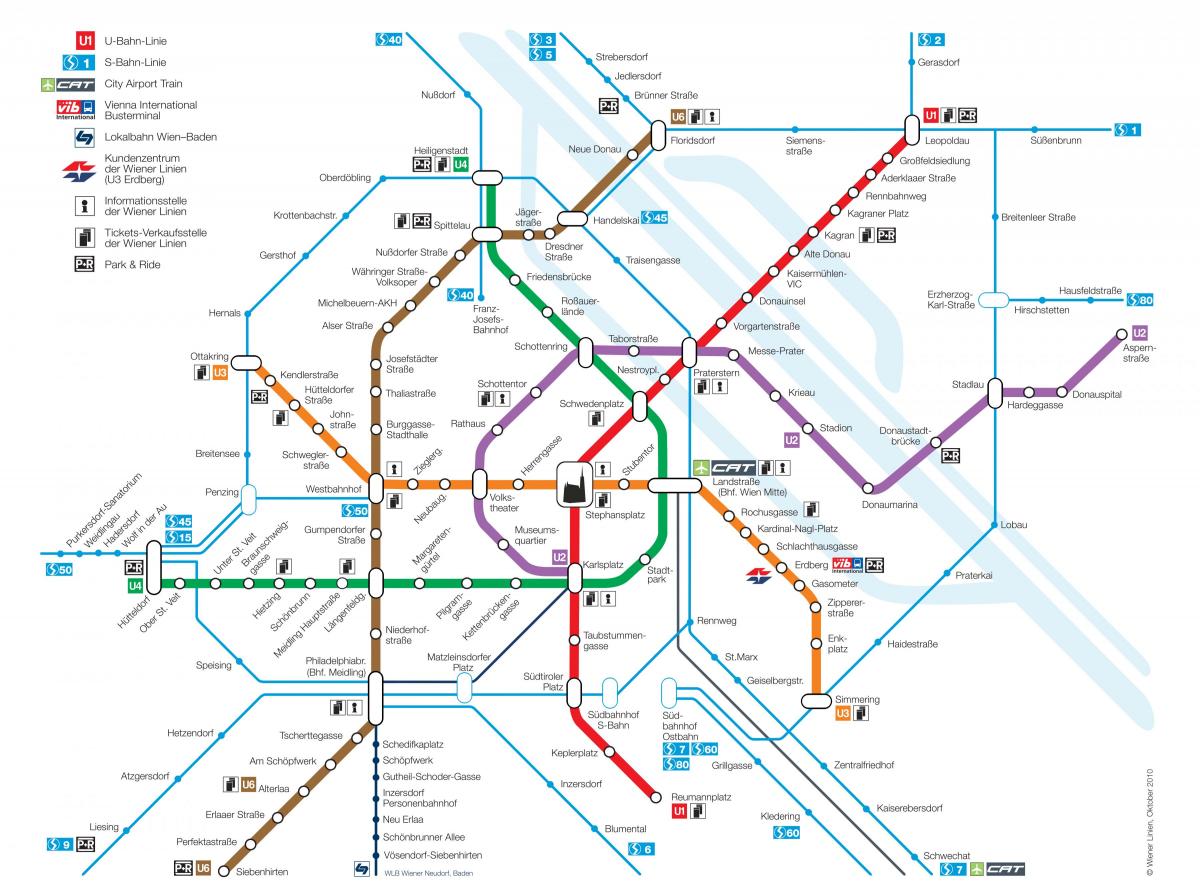 Виена јавен транзит мапа
