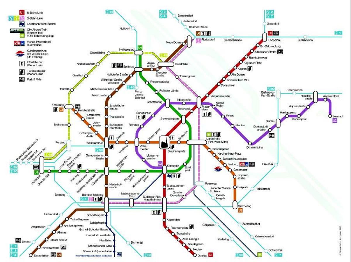 Виена метро станица на мапа