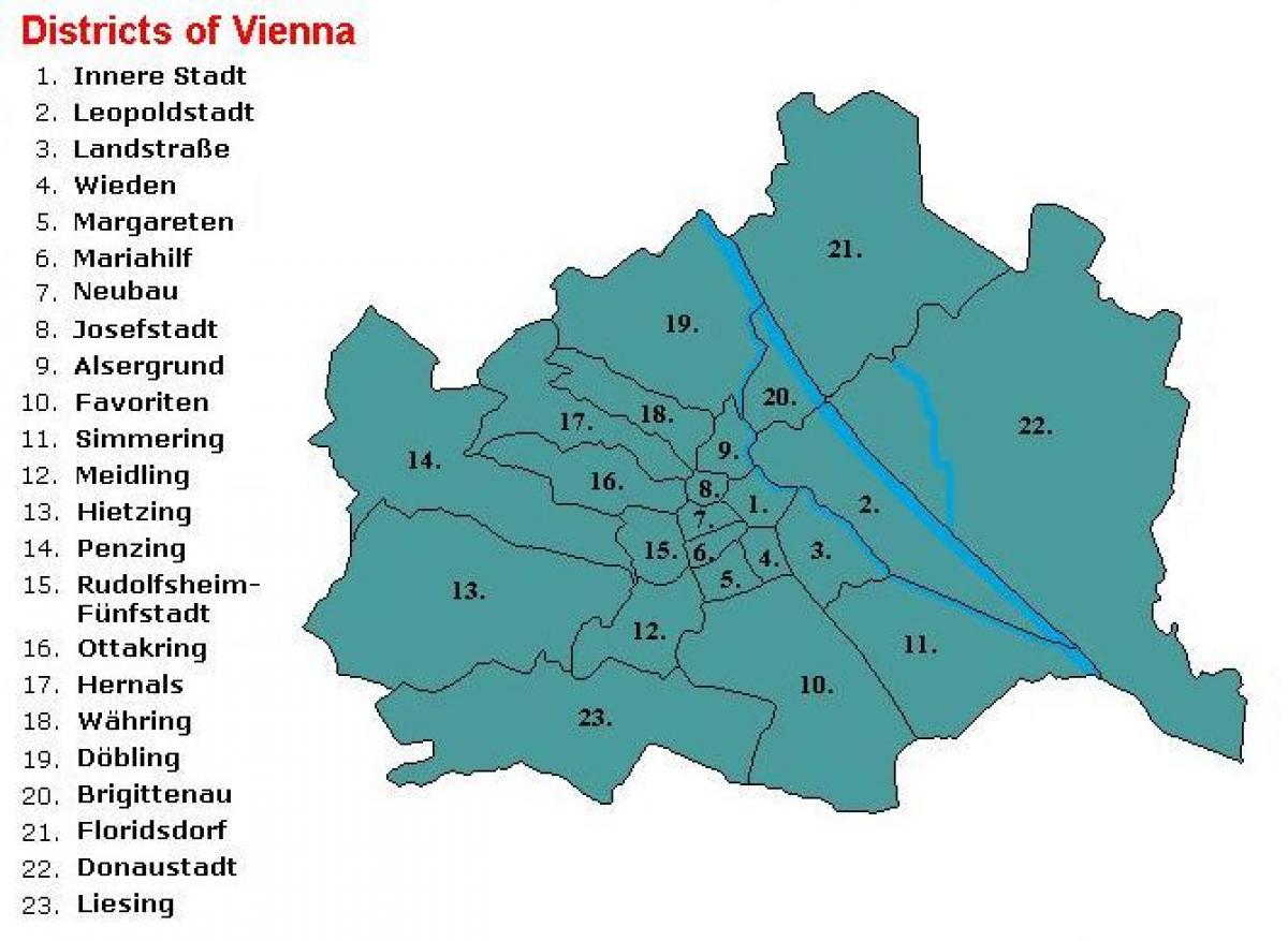 Wien области на мапата