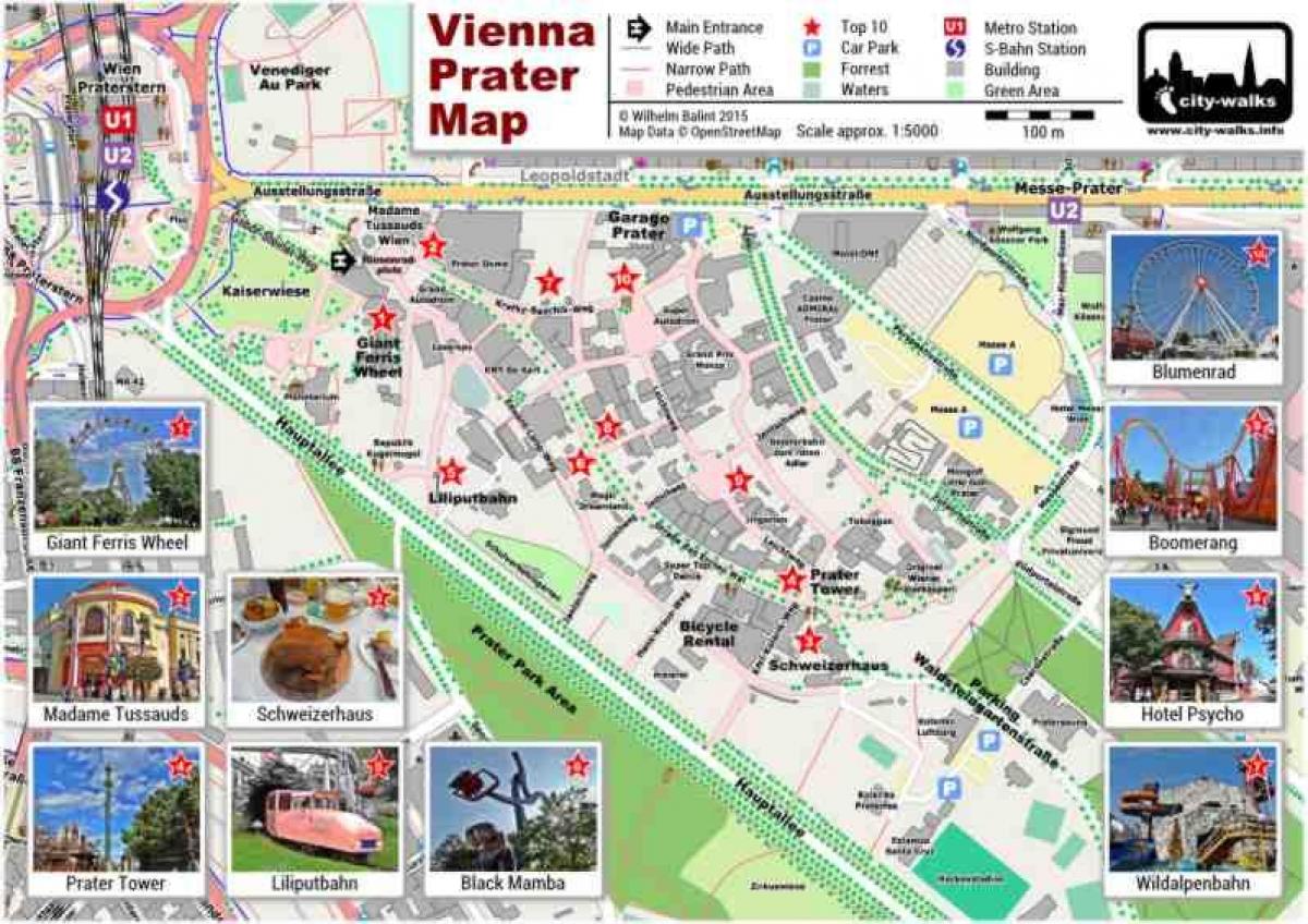 Карта на Виена парк и возење