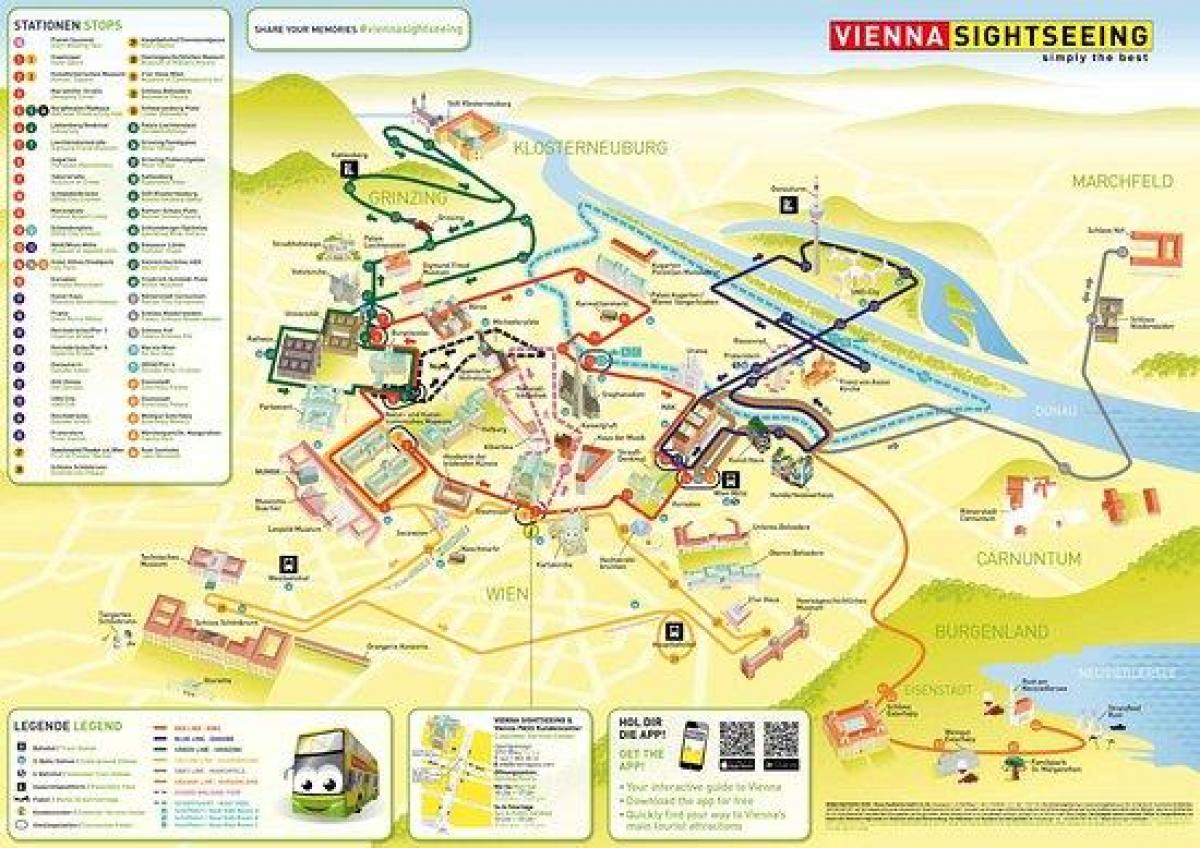 Карта на Виена посета автобус