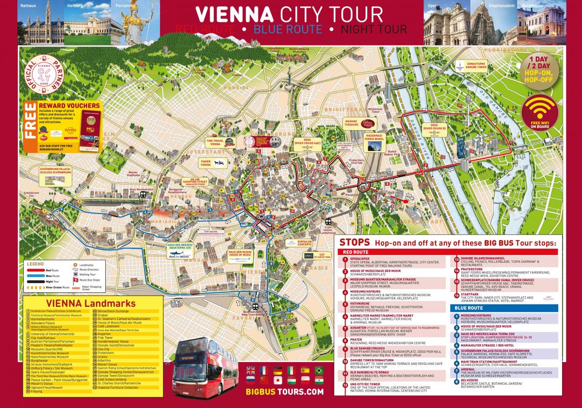 Виена голема автобуска турнеја мапа
