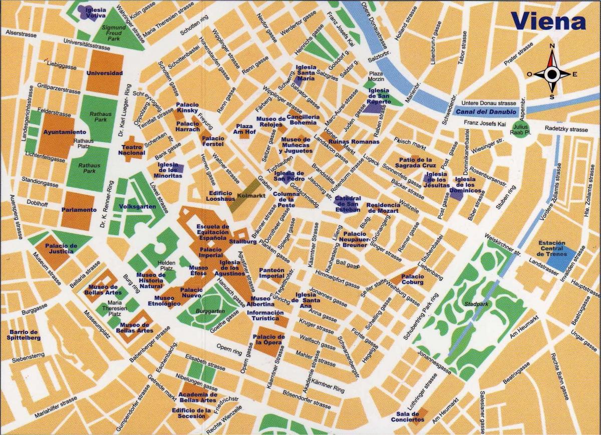 Карта на улица централна Виена