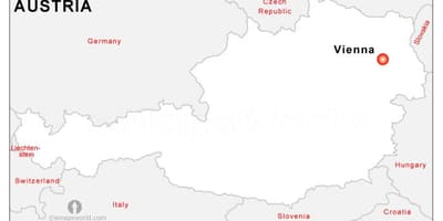 Карта на Австрија капитал