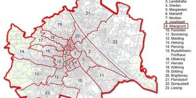 Wien bezirk мапа