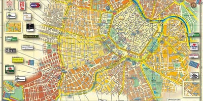 Виена, Австрија мапа на градот