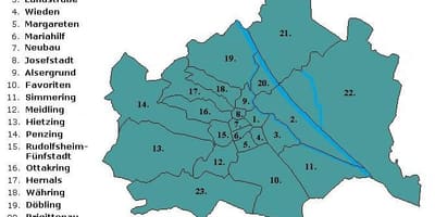 Wien области на мапата