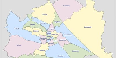 Виена, Австрија област на мапата