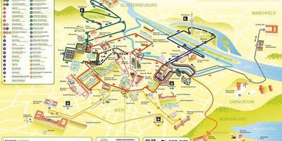 Карта на Виена посета автобус