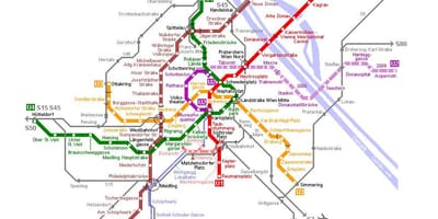 Карта на Виена streetcar