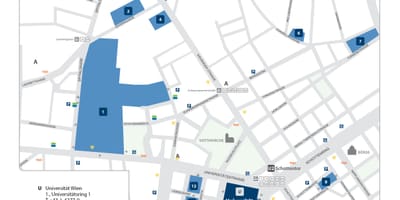 Карта на универзитетот во Виена