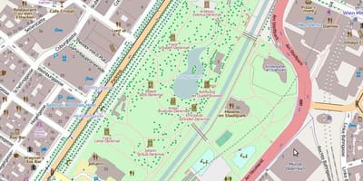 Карта на stadtpark Виена