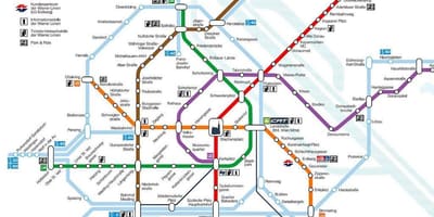 Wien метрото мапа