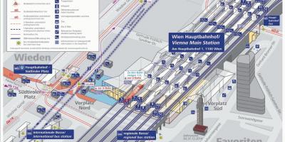 Карта на Wien hbf платформа