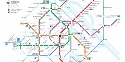 Виена, Австрија метрото мапа
